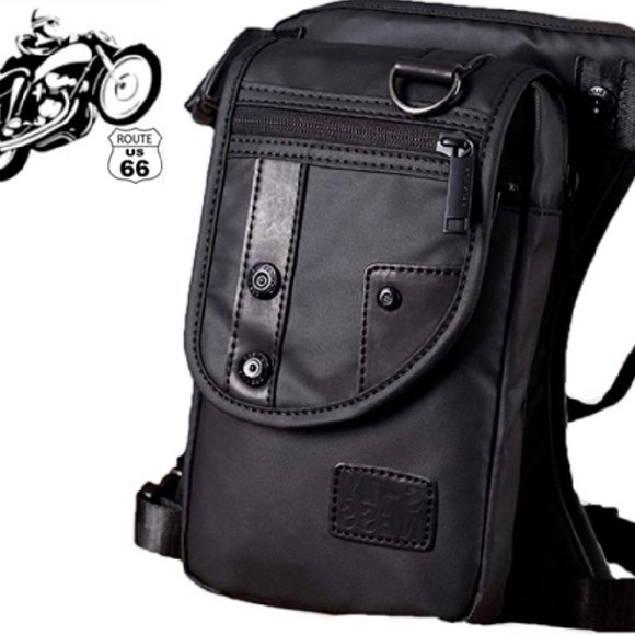 UNISEX WATERPROOF MOTORCYCLE 3-POCKET DROP LEG BAG - Picture 1 of 4